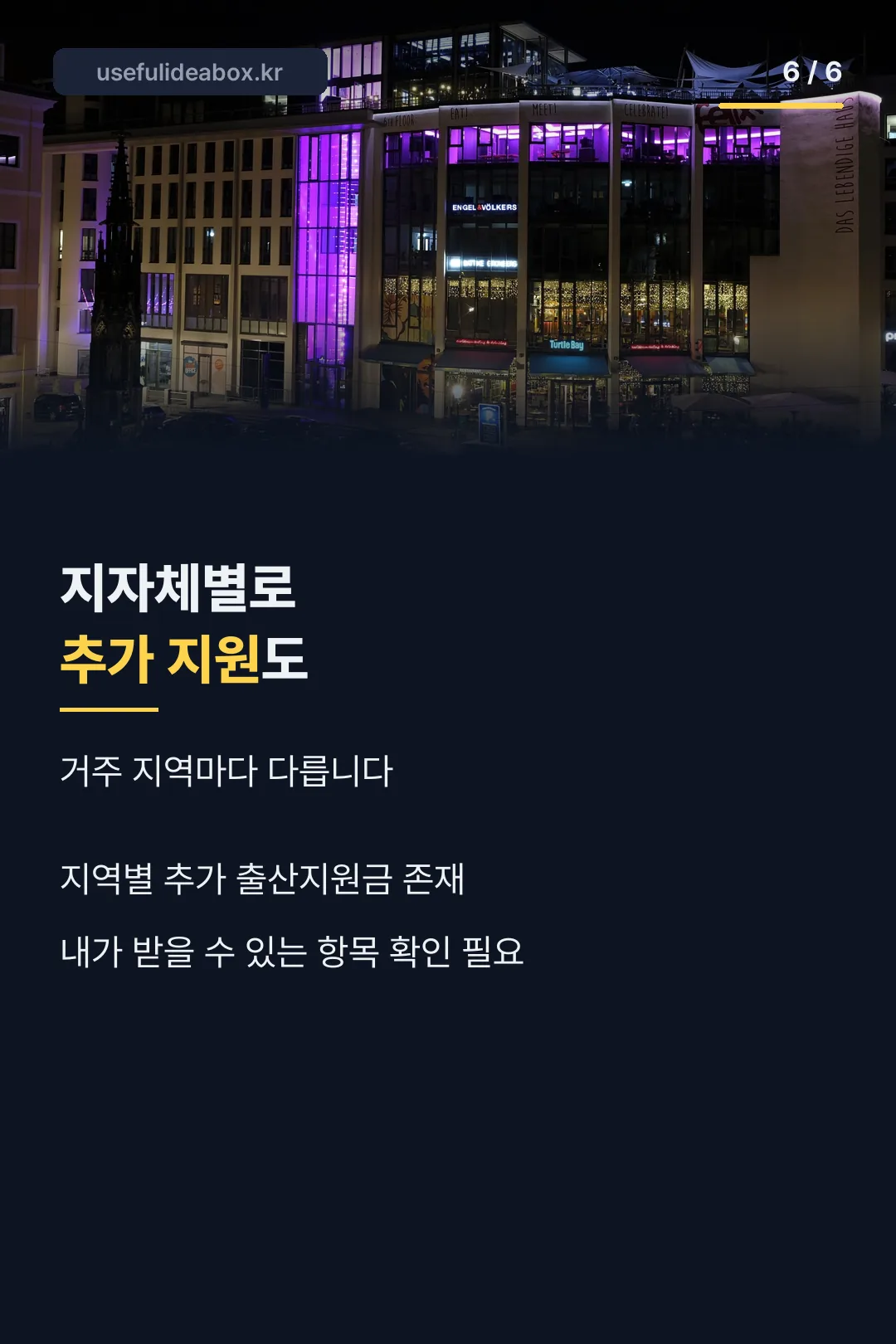 지자체별 추가 지원