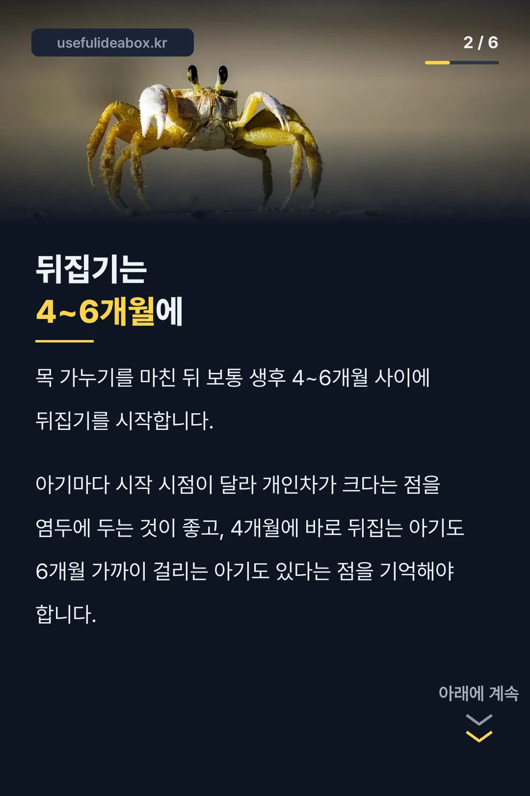 뒤집기 시작 시기