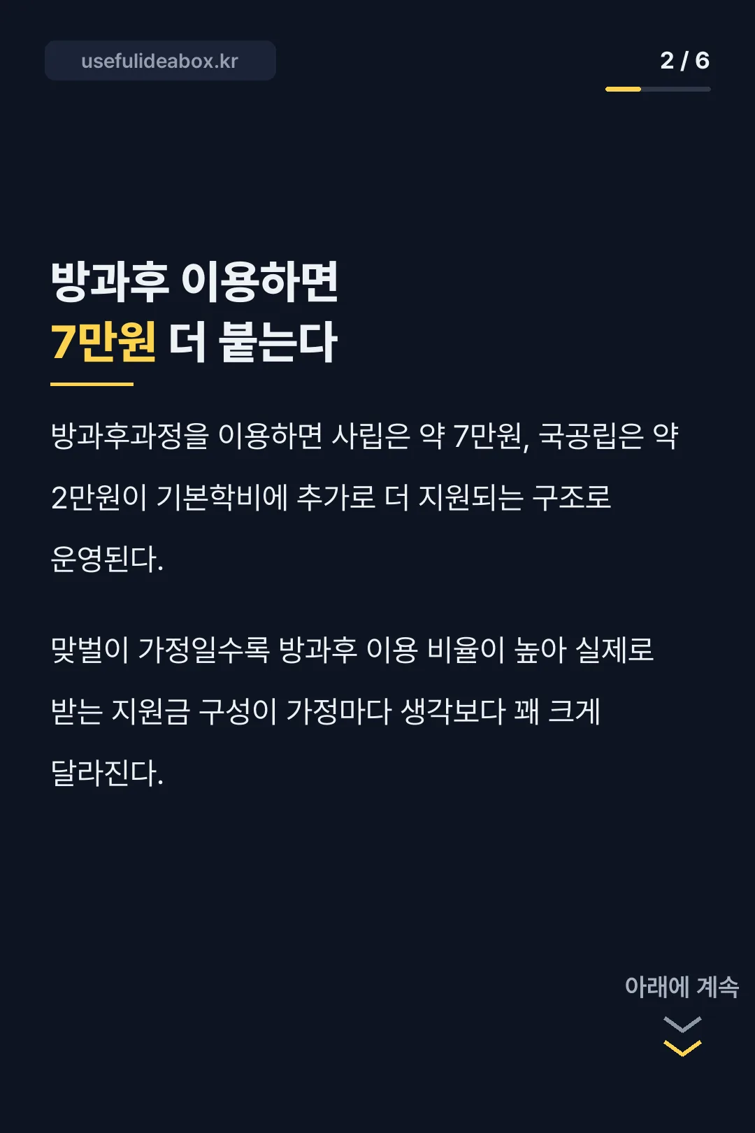 방과후과정비 추가 지원