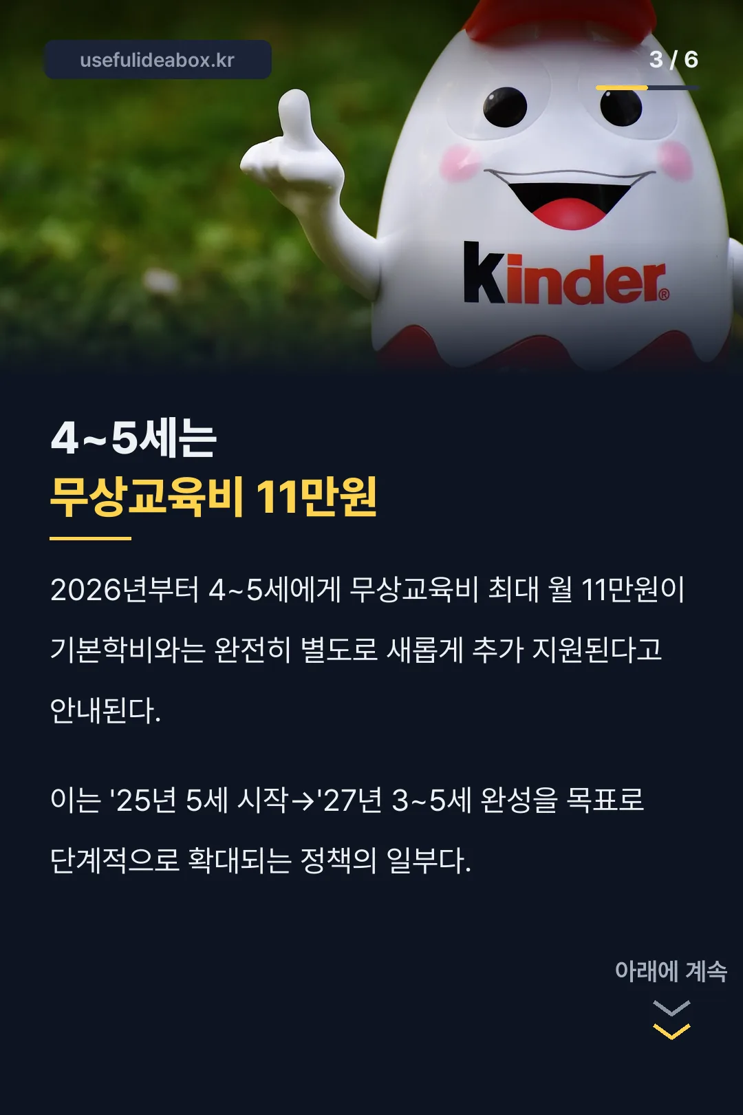 4~5세 무상교육비 확대